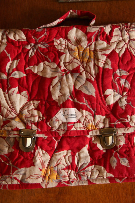 School bag Gaughin print - organic light canvas