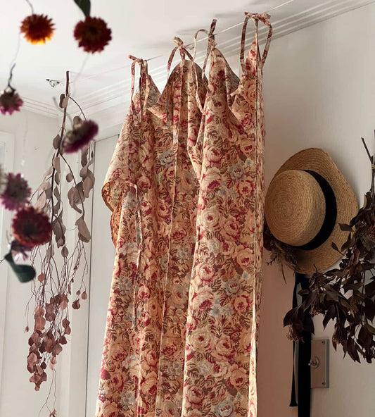 Curtain with tote bag_Red Roses